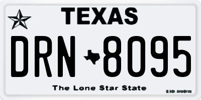 TX license plate DRN8095
