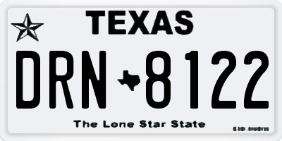 TX license plate DRN8122