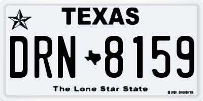 TX license plate DRN8159