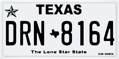 TX license plate DRN8164