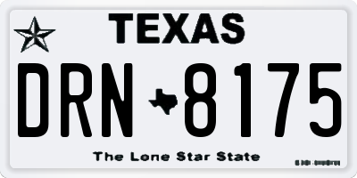 TX license plate DRN8175