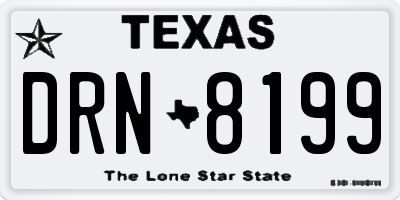TX license plate DRN8199