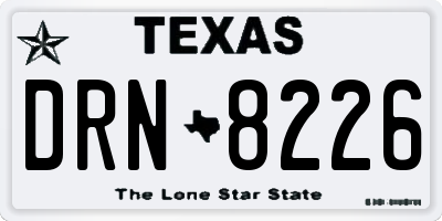TX license plate DRN8226
