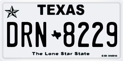 TX license plate DRN8229