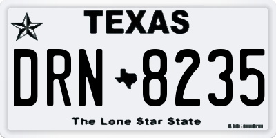 TX license plate DRN8235