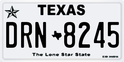 TX license plate DRN8245