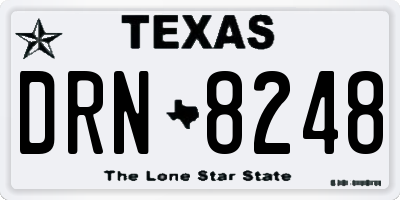 TX license plate DRN8248