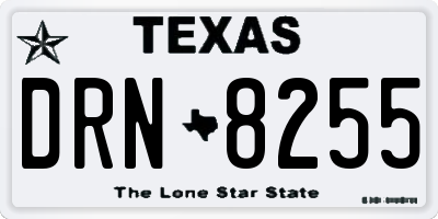 TX license plate DRN8255