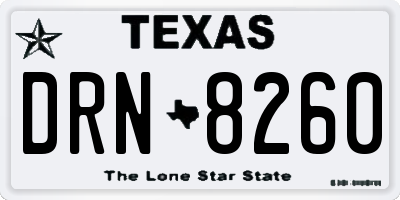 TX license plate DRN8260