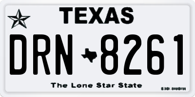 TX license plate DRN8261