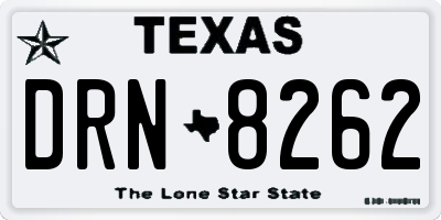 TX license plate DRN8262