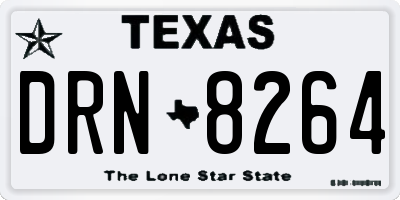 TX license plate DRN8264