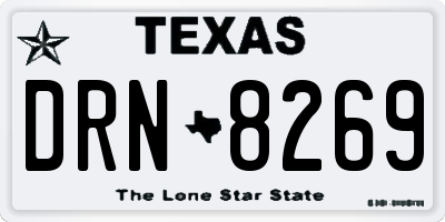 TX license plate DRN8269