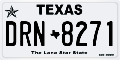 TX license plate DRN8271