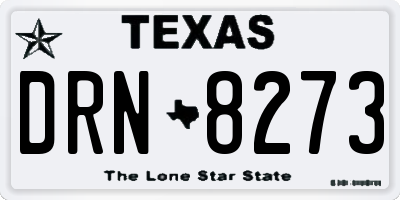 TX license plate DRN8273