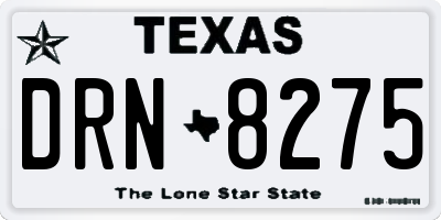 TX license plate DRN8275