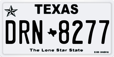 TX license plate DRN8277