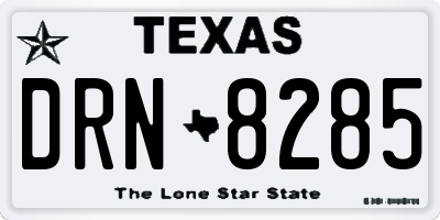 TX license plate DRN8285