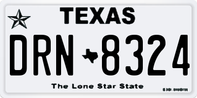 TX license plate DRN8324