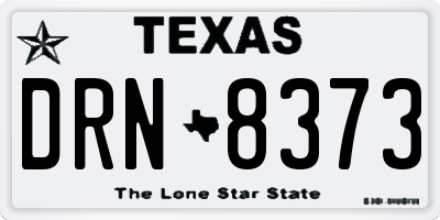 TX license plate DRN8373