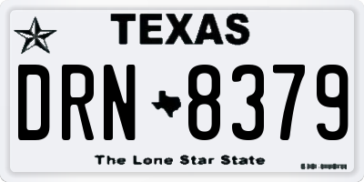 TX license plate DRN8379