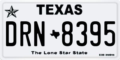 TX license plate DRN8395
