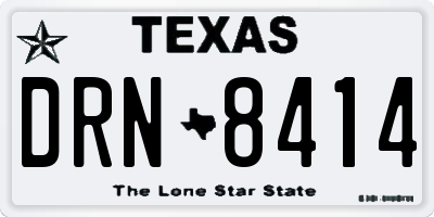 TX license plate DRN8414