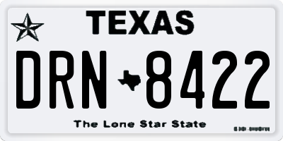 TX license plate DRN8422