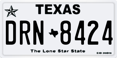 TX license plate DRN8424