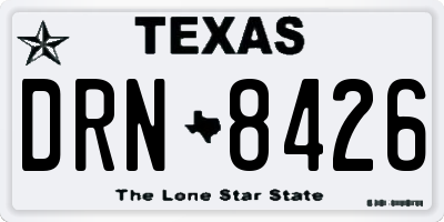 TX license plate DRN8426