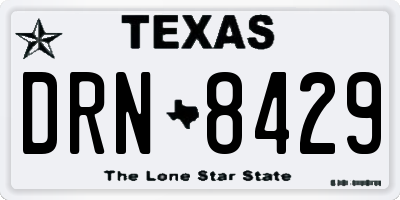 TX license plate DRN8429