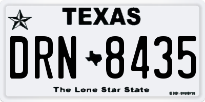 TX license plate DRN8435
