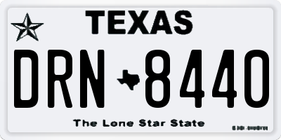 TX license plate DRN8440