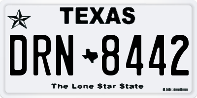 TX license plate DRN8442