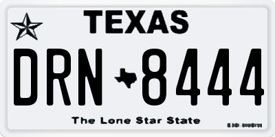 TX license plate DRN8444