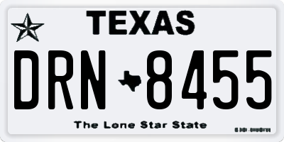 TX license plate DRN8455