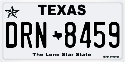 TX license plate DRN8459