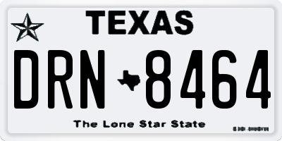 TX license plate DRN8464