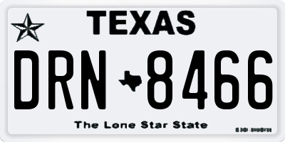 TX license plate DRN8466
