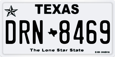 TX license plate DRN8469