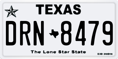 TX license plate DRN8479