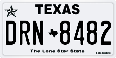 TX license plate DRN8482