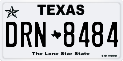 TX license plate DRN8484