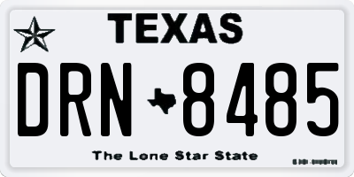 TX license plate DRN8485