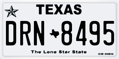 TX license plate DRN8495