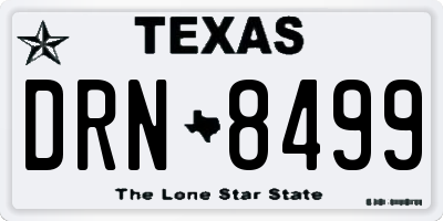 TX license plate DRN8499