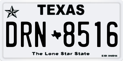TX license plate DRN8516