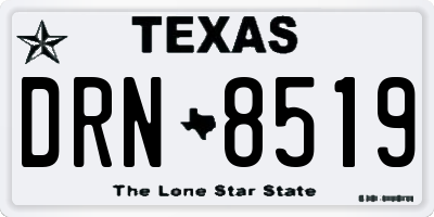 TX license plate DRN8519