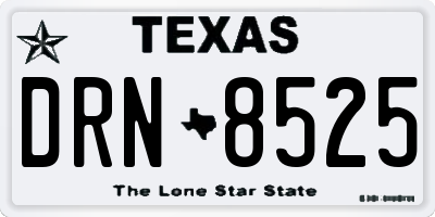 TX license plate DRN8525