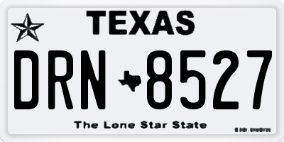 TX license plate DRN8527